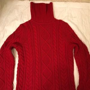 Banana Republic Red Turtleneck Sweater